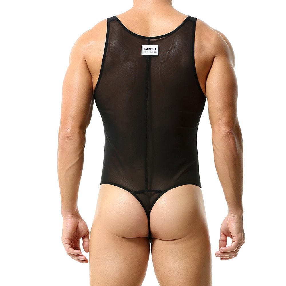 Menaful™ men's sheer mesh bodysuit