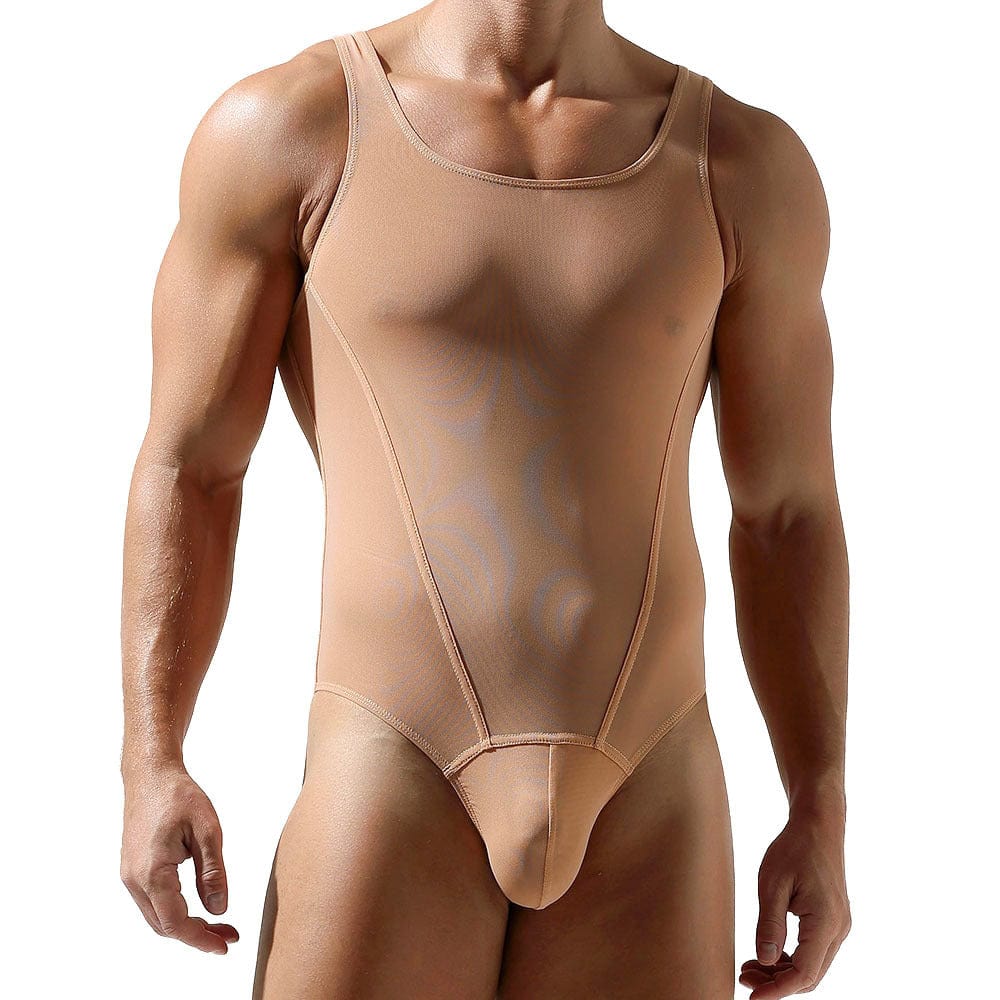 Menaful™ men's sheer mesh bodysuit