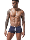 menaful Men's Summer Tethered Boxer Swim Trunks