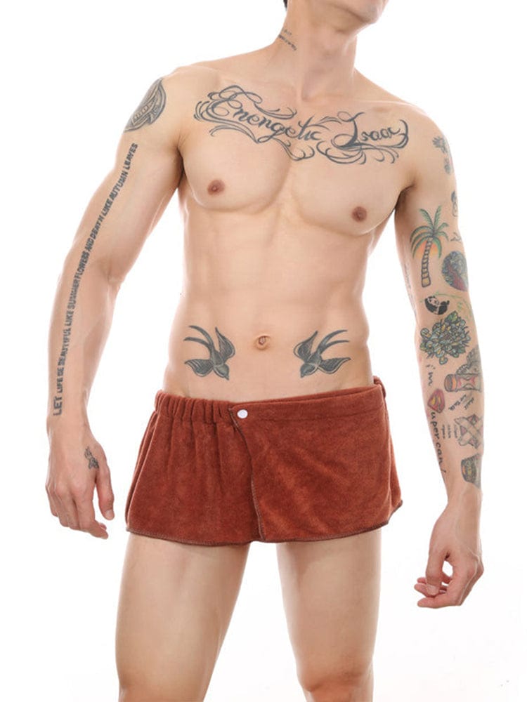 menaful Men's Wearable Bath Towel Pants