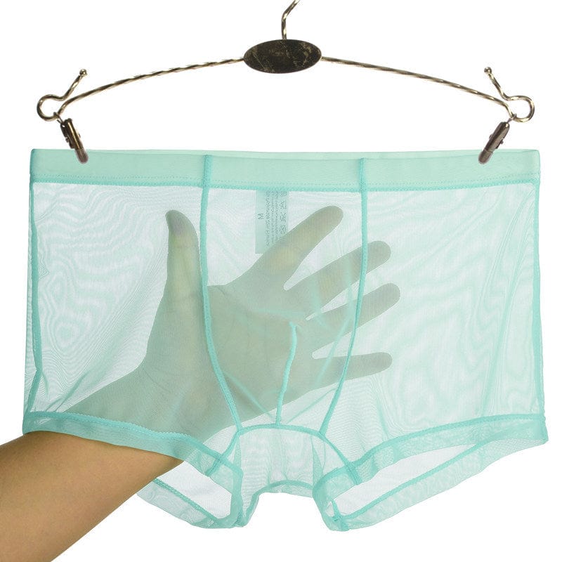 menaful Mid Waist Mesh Sexy Pouch Bag Boxers