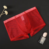menaful Mid Waist Mesh Sexy Pouch Bag Boxers