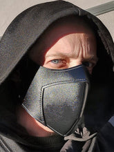 menaful One size Punk Black Leather Facemask