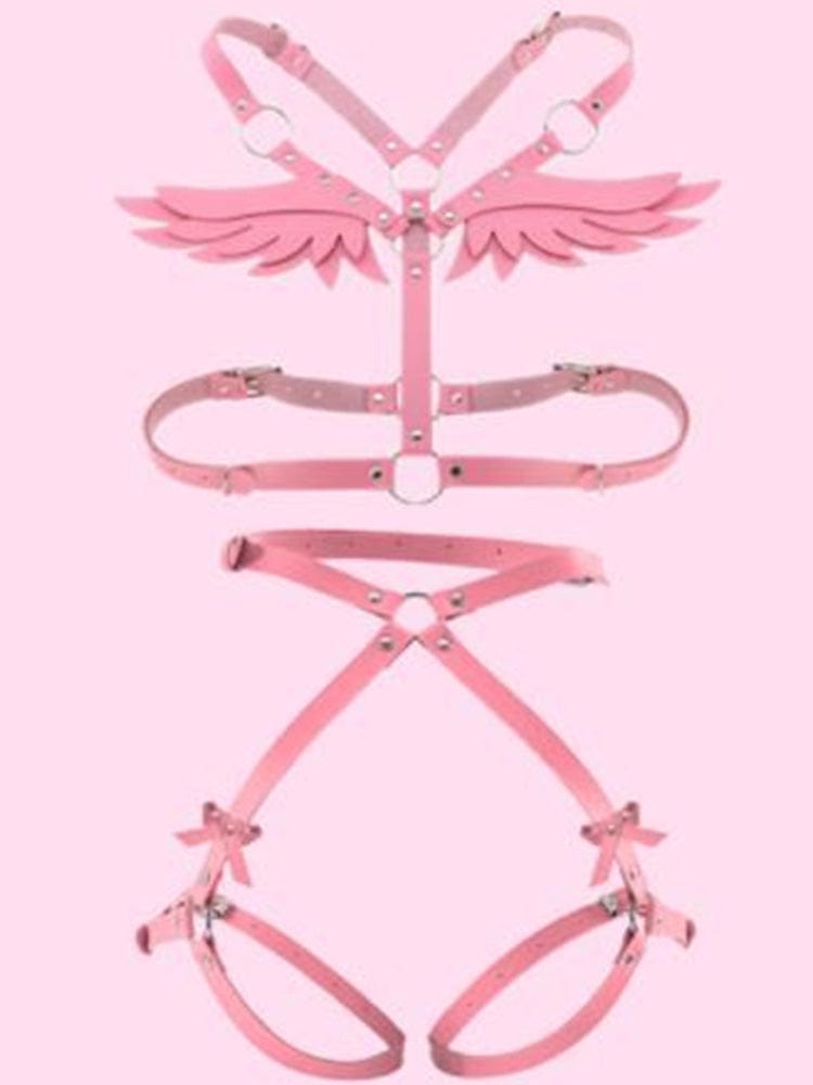 menaful Pink / 1 SET(A+B) Wing shape strap