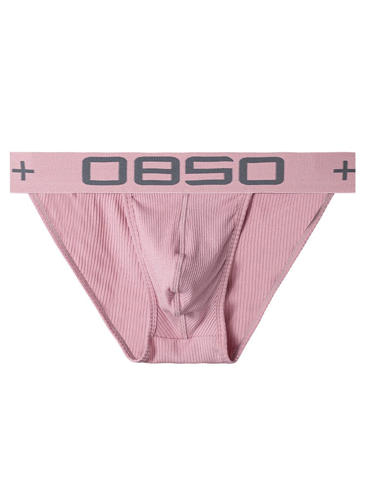 menaful Pink / M Men's High Cut Cotton Sports Briefs