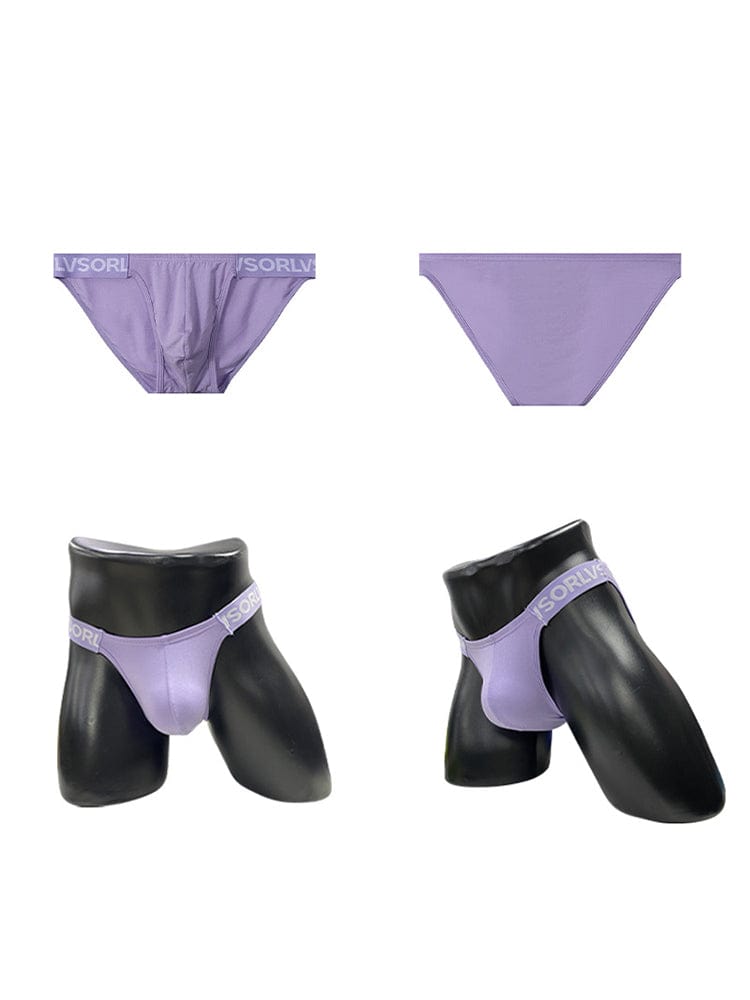 menaful Purple / M Sexy Breathable Men's Low Waist Sports Briefs