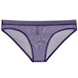 menaful Purple / M Sheer Mesh Bagless Skinny Briefs
