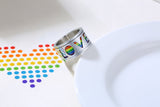 Menaful™ Rainbow Spinne Ring PR-029B