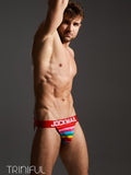 menaful Rainbow Stripe Cotton Pride Jockstrap