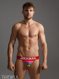 menaful Rainbow Stripe Cotton Pride Jockstrap