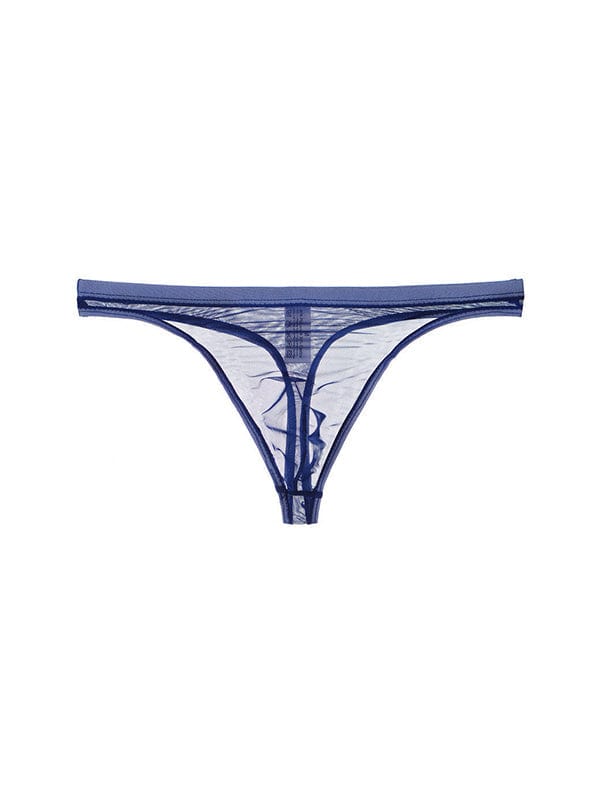 menaful Royal Blue / M Transparent See Through Thong