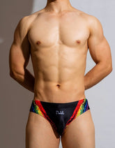 menaful Sexy Rainbow Swim Briefs