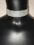 menaful Silver / 2.5 cm Simple Diamond Choker Necklace