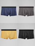 menaful Trunks 4 Pack Mesh Ice Silk Cool Fresh Men's Trunks