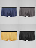 menaful Trunks Blue/Grey/Yellow/Black / XS 4 Pack Mesh Ice Silk Cool Fresh Men's Trunks