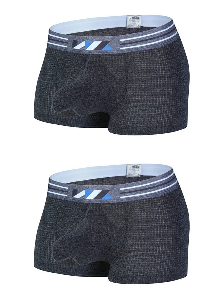 menaful Trunks Color 6 / S 2 Pack Separated Pouch Comfy Mens Boxer Briefs