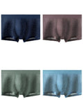 menaful Trunks Dark Blue*Brown*Dark Green*Light Blue / S 4 Pack Men's Thin Ultra Breathable Mesh Trunks
