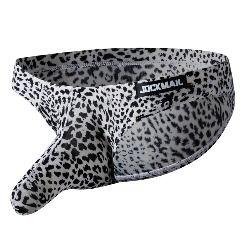 menaful white leopard print / M Men's Sexy Leopard Elephant Trunk Briefs