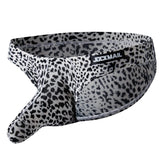 menaful white leopard print / M Men's Sexy Leopard Elephant Trunk Briefs