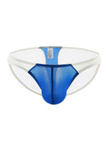 menaful White / M Men's Ice Silk Mesh Colorblock Briefs
