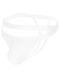 menaful White / M Men's Icy Silk U-Bag Hollow Thong