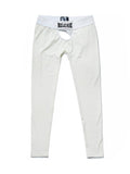 menaful White / M Men's Low Waist Sexy Hollow Pants