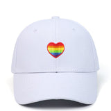 Menaful™ white Rainbow Love baseball cap