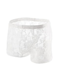 menaful White / S Lace Sexy Stretch Underwear Suit