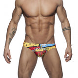 menaful ykc19 / M Rainbow Print Low Waist Sexy Swimwear