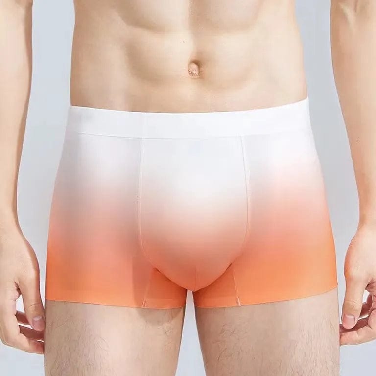 JX men's trunks 4 Pack Men's Rainbow Colour Ultra Thin Ice Silk Trunks