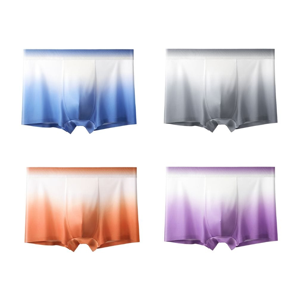 KCC men's trunks XS (26-28) 4 Pack Men's Gradient Ice Silk Trunks