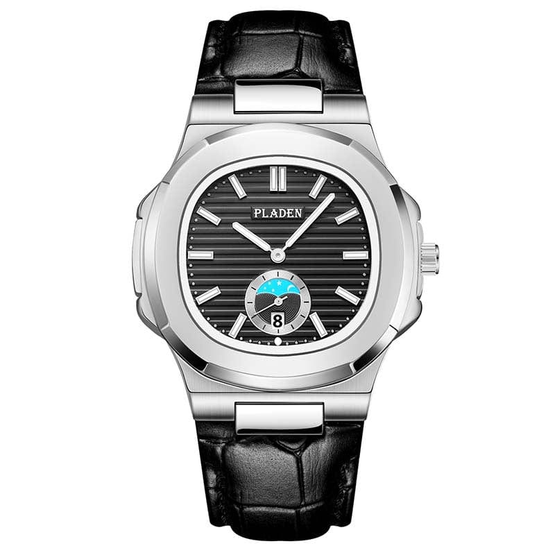 Menaful™ 1011 PLADEN Men's Fashion Business Stainless Steel Waterproof Quartz Watch