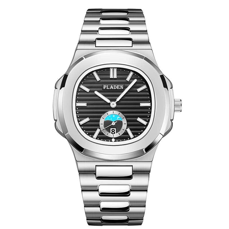 Menaful™ 1012 PLADEN Men's Fashion Business Stainless Steel Waterproof Quartz Watch