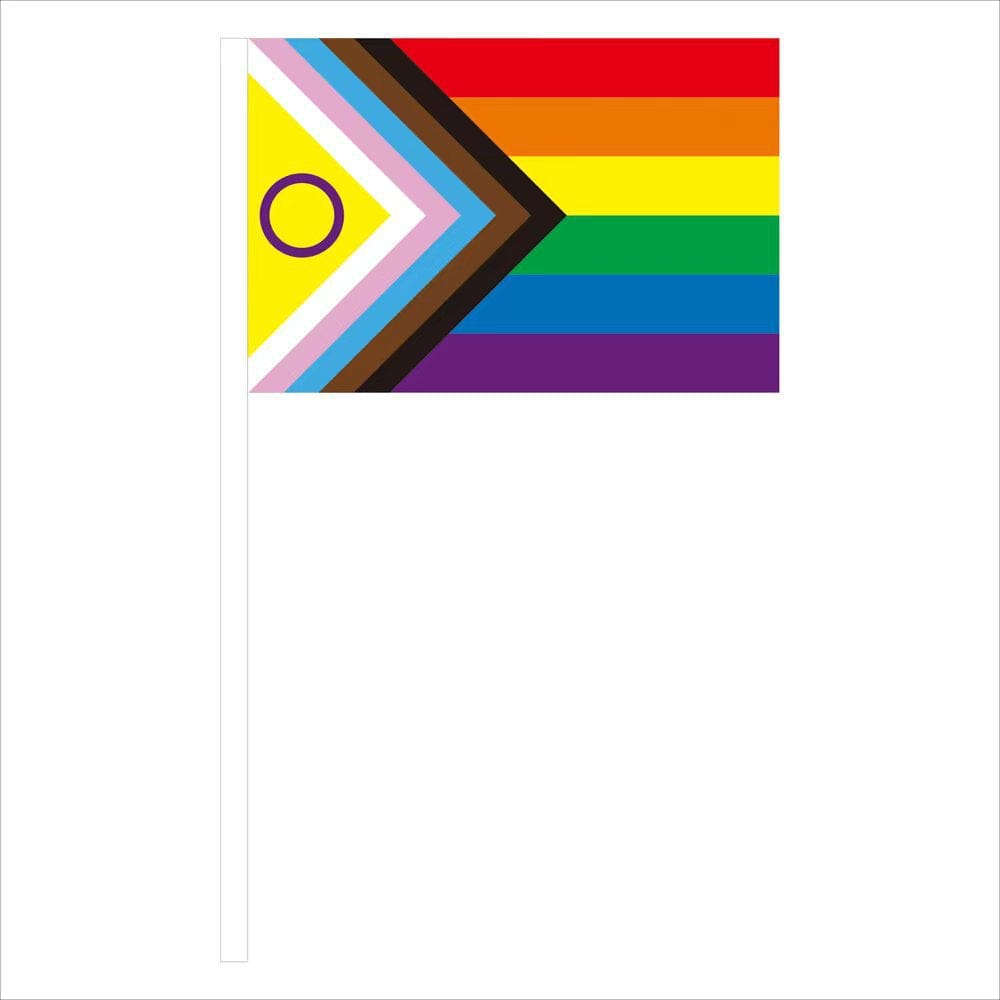 Menaful™ 14*21cm Yellow Triangle Rainbow Flag*5 Rainbow flags