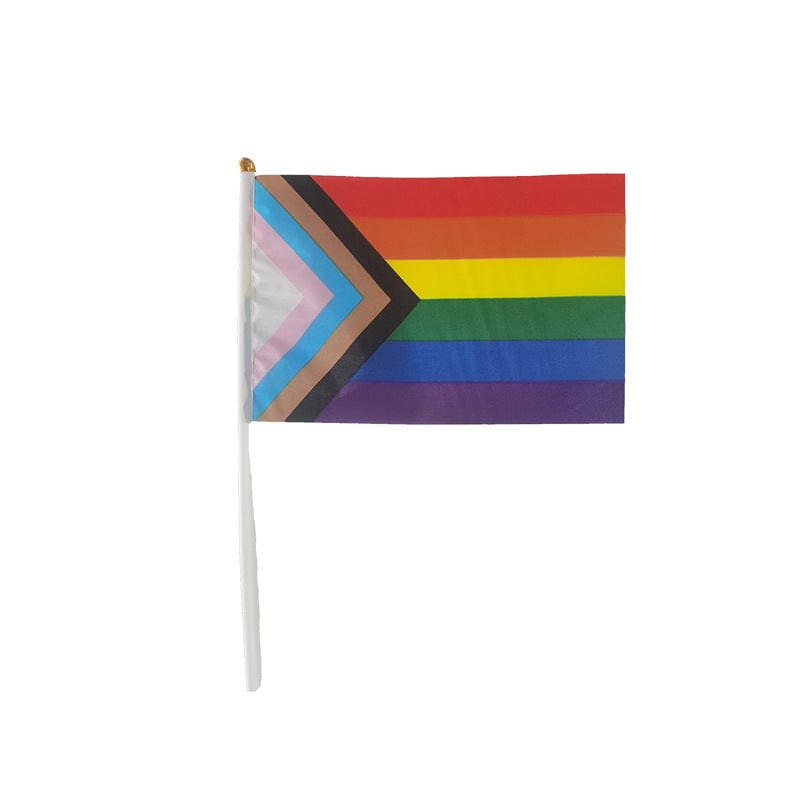 Menaful™ 14x21cm- Triangle Striped Rainbow Flag*5 Rainbow flags