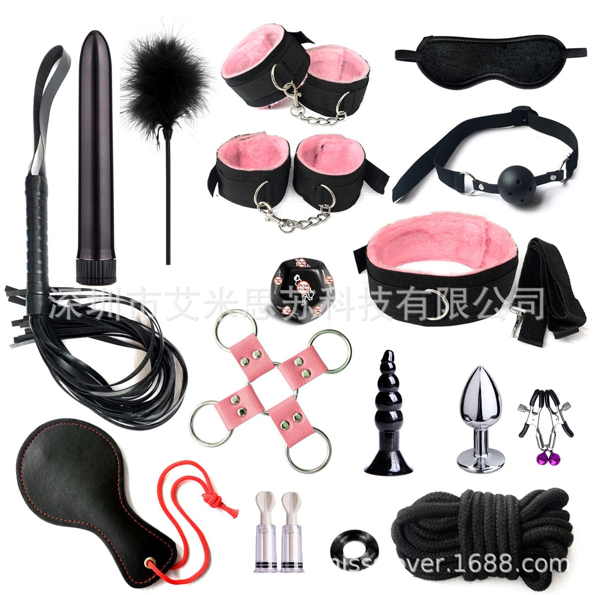 Menaful™ 17 items-pink SM Bondage Set