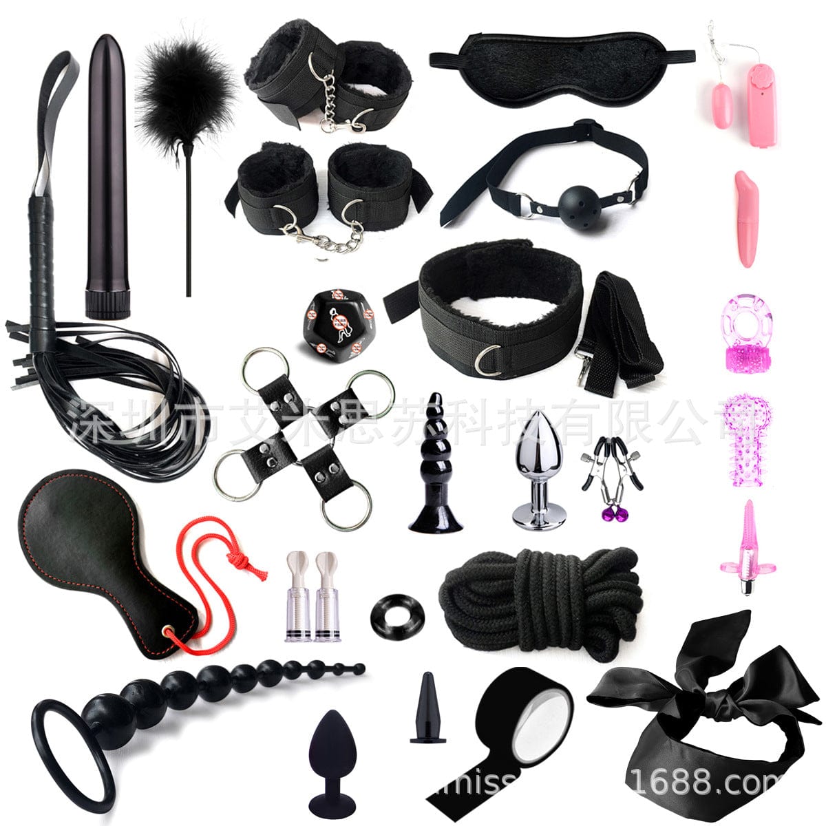 Menaful™ 28 items-black SM Bondage Set