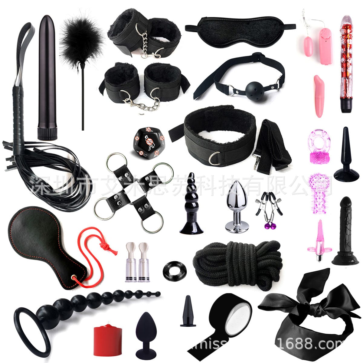 Menaful™ 32 items-black SM Bondage Set