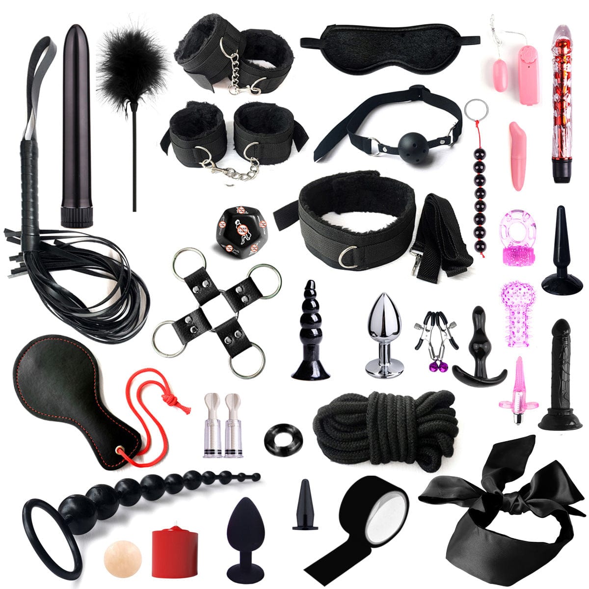 Menaful™ 35 items-black SM Bondage Set