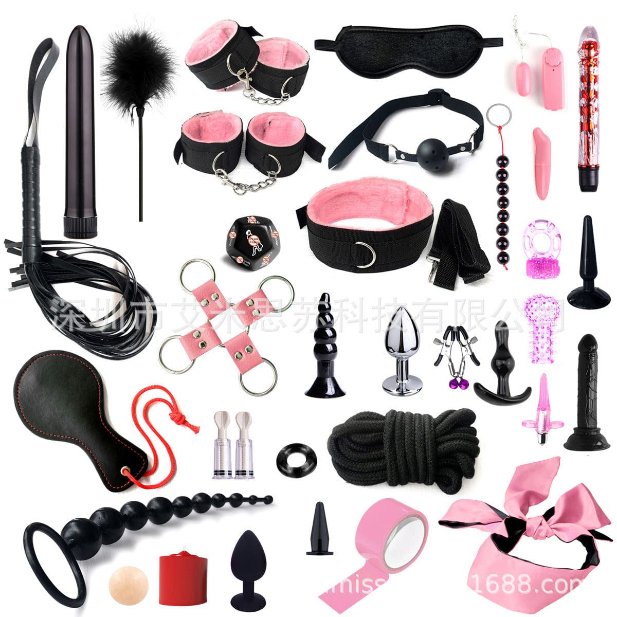 Menaful™ 35 items-pink SM Bondage Set