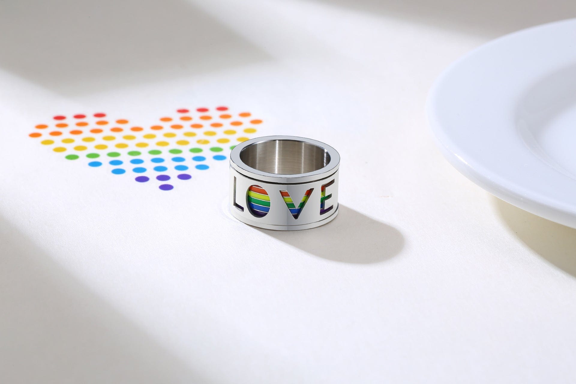 Menaful™ 7 / Silver Rainbow Spinne Ring PR-029B