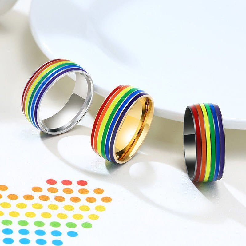 Menaful™ 8mm rainbow ring PR-020