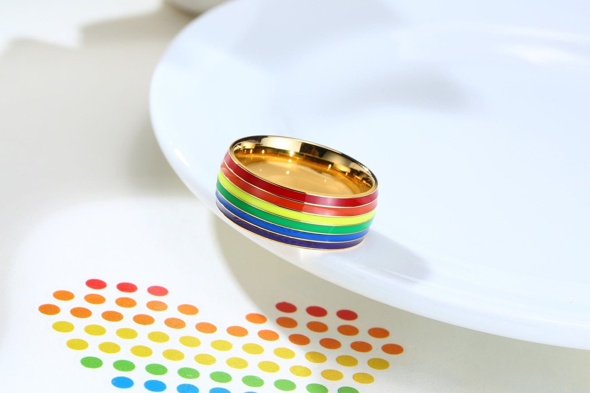 Menaful™ 8mm rainbow ring PR-020