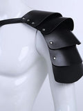 menaful A / One Size Men Faux Leather Armor Chest Harness