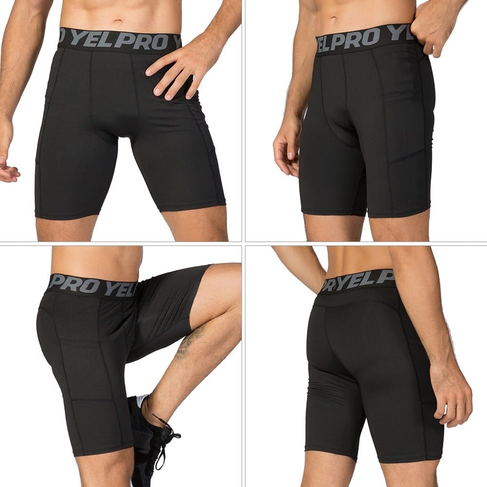 Menaful™ activewear Pocketed Compression Pants 4-Pack