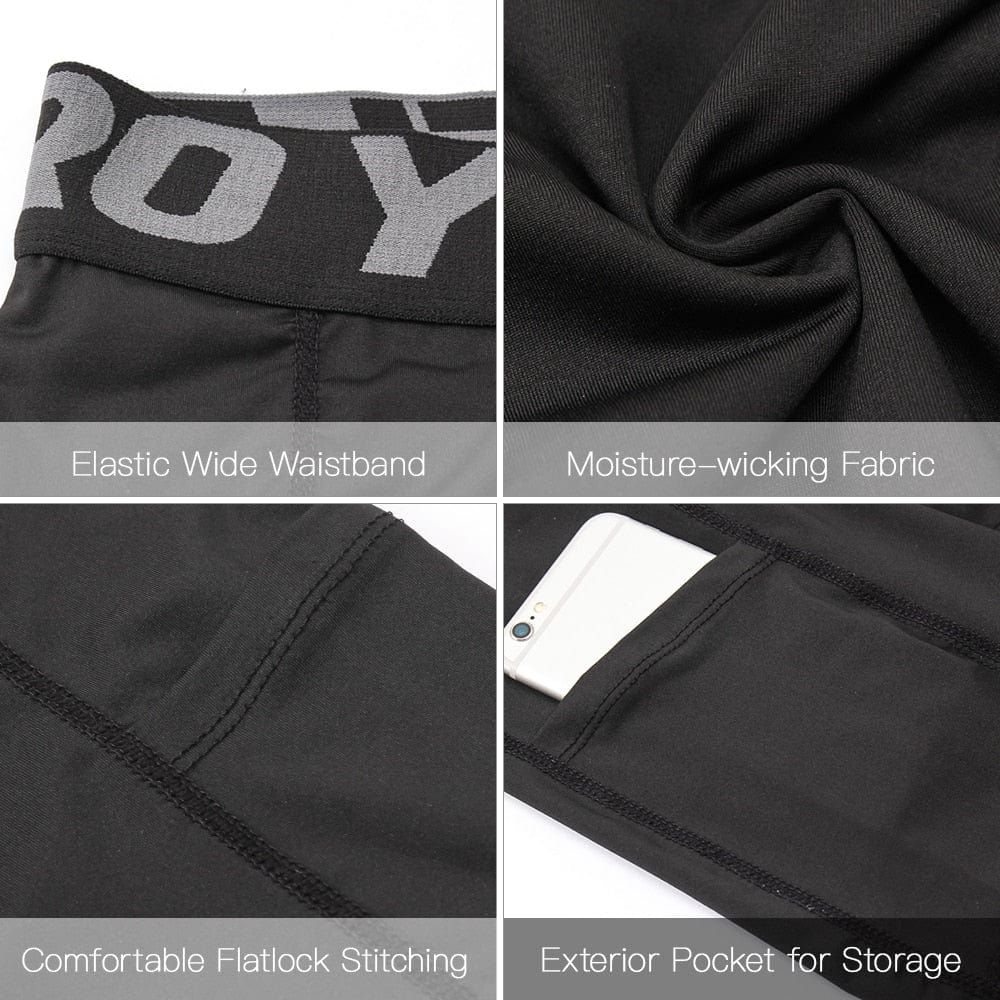 Menaful™ activewear Pocketed Compression Pants 4-Pack