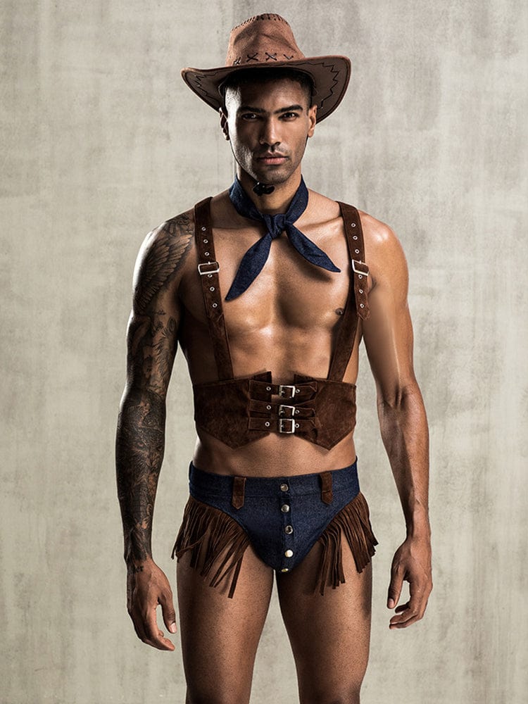 menaful Apparel & Accessories > Clothing > Suits Sexy Cowboy Man Cosplay Suit