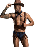 menaful Apparel & Accessories > Clothing > Suits Sexy Cowboy Man Cosplay Suit