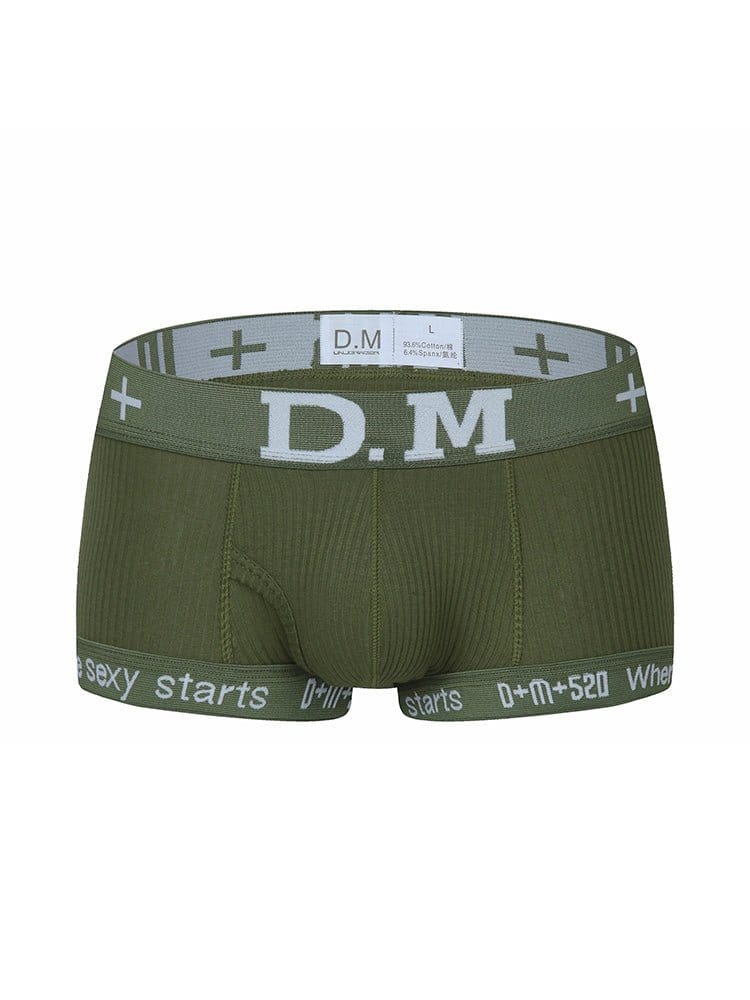 menaful Army Green / M Low Waist Sexy Cotton Comfort Capsule Boxer Briefs