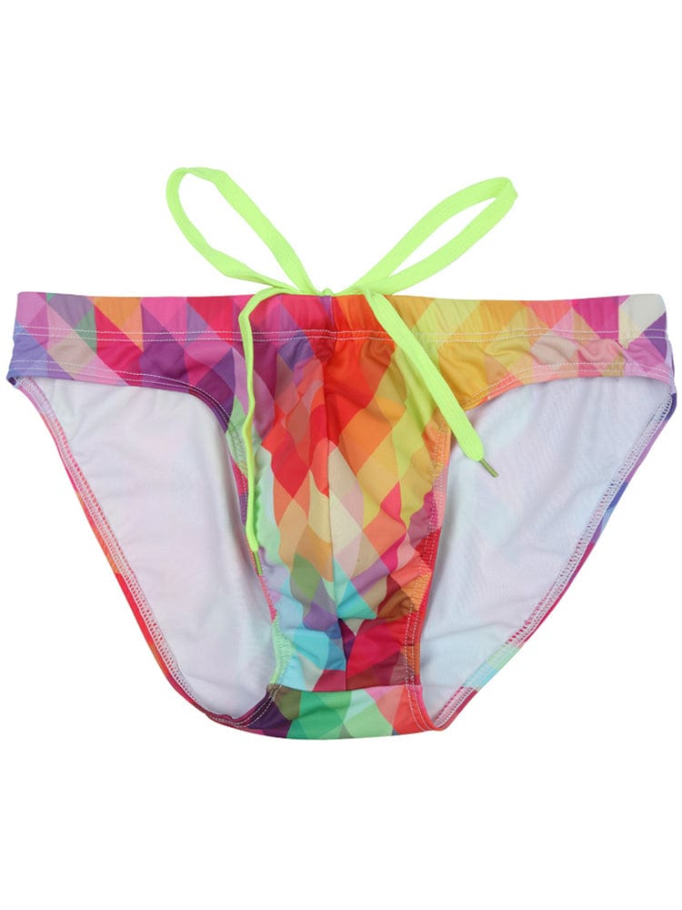 menaful B / S Sexy Fashion Print Swim Briefs